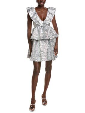 Ganni Metallic Jacquard Layer Dress